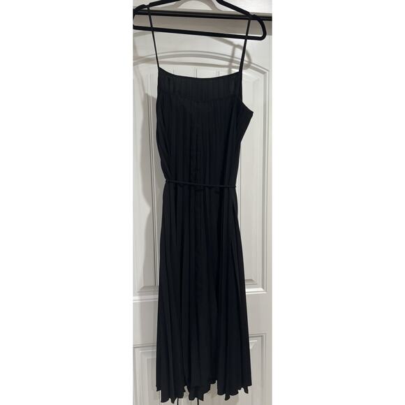 Mango Cami Pleated Midi Dress In Black Size14 NWT - Picture 4 of 5